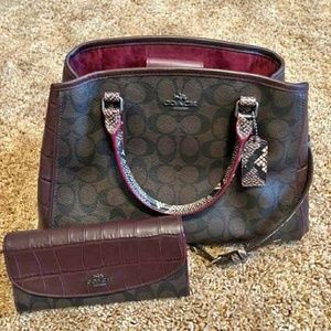 Coach bag and wallet